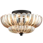 Hydelite Modern Flush Mount Ceiling Light Normal, Black-amber Glass. Fixed Price $139.46.