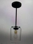 Hampton Bay Mullins 6.75 In. 1-LIGHT Honey Gold Mini Pendant. Fixed Price $34.95.