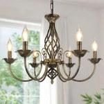 Verron 6-LIGHT Farmhouse Candle Chandelier For Living Room Rustic Industrial. Fixed Price $134.47.