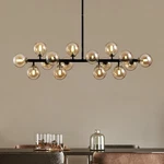 Mid Century Modern Chandeliers For Dining Room, 39" Linear Pendant Light Fixt.... Fixed Price $383.69.