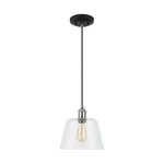 Sherman 1-LIGHT Black Pendant With Nickel Accents By Home Decorators Collection. Fixed Price $41.24.