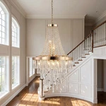 22 Inch Luxury Gold Raindrop Crystal Chandelier 11 Light Pendant Kitchen Fixture. Fixed Price $129.99.