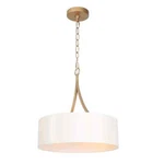 Zevni Modern 3-LIGHT Dark Gold Farmhouse Chandelier, Classic Drum Pendant. Fixed Price $44.99.