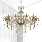 Ridgeyard 10-LIGHT Crystal Chandelier Cognac/champagne Modern K9. Fixed Price $451.99.