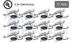 4" Inch New Construction Recessed Can Light Housing - Ic Air Tight E26 (12 Pack). Fixed Price $155.25.