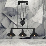 Vintage Edison Industrial Pendant Light Adjustable Pulley Ceiling Lamp With Cage. Fixed Price $149.00.