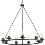 Debut Collection 28 In. 9-LIGHT Black Graphite Chandelier By Progress Lighting. Fixed Price $532.99.