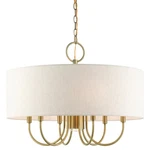 Livex Lighting 49806 Blossom 7 24"W Drum Chandelier - Brass. Fixed Price $569.96.