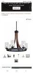 Kichler 43193 Grand Bank 6 Light 25"W Tier Candle Style - Auburn Stained. Fixed Price $300.00.