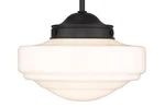 Golden Lighting 0508-M Ingalls 12"W Pendant Matte Black / Vintage Milk Glass. Fixed Price $249.99.