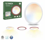 Zouzai 12IN 5CCT Dimmable Led Ceiling Light Night Flush Mount New 12W Ul. Fixed Price $24.99.