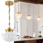 Youngrender 9.05" X 9.06" 54.12" Inches, Gold - 9" Pendant Milk Glass. Fixed Price $109.99.
