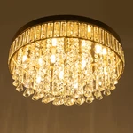 Modern Crystal Round Ceiling Light Pendant Lamp Fixture Flush Mount Chandelier. Fixed Price $94.45.