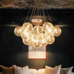 Rrtyo 19-LIGHT Brass Bubble Cluster Sputnik Chandelier W/ Swirled Glass Shades. Fixed Price $249.95.