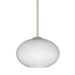 Besa Lighting Lasso Cord Pendant, Satin Nickel/white 1XT-561207-SN. Fixed Price $351.00.