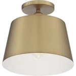 Nuvo Lighting 60/7322 Motif Semi-flush Mount Brushed Brass And White Accents. Fixed Price $123.99.