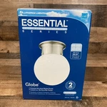 Lithonia Lighting Globe Fixture Diffuser Fluorescent Brushed Nickel 11980. Fixed Price $24.99.