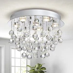 Saint Mossi 6-LIGHTS Chandelier K9 Crystal Lighting Fixture,modern Flu.... Fixed Price $208.79.