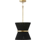 Capital Cecilia Pendant, 1-LIGHT 100 Watts, Black Rope And Patinaed Brass. Fixed Price $221.72.