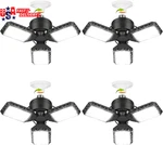 4 Pack Led Garage Lights 60W Deformable Ceiling 8000 Lm E26 Basemen. Fixed Price $43.66.