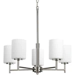 Progress Lighting Replay Five-light Etched White Glass Chandelier P4319-09. Fixed Price $99.00.