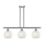 Innovations Lighting 516-3I-11-36-WHITE Mouchette-indoor Pendant Brushed Satin. Fixed Price $657.80.