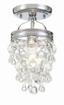 Crystorama Lighting Group 131 Ceiling Calypso 7"W Semi-flush Chrome. Fixed Price $238.40.