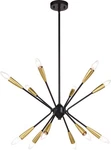 Vaxcel Lighting P0375 Ellis 12 25"W Sputnik Chandelier - Black. Fixed Price $179.99.