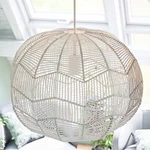 Kenroy Home 94149WH Snaggle 1-LIGHT Rattan Pendant Hanging White. Fixed Price $116.10.