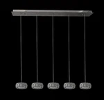 Lights. Led Crystal Pendant, L:32"XW:5.7"XH:2.4"-60" Adjustable Remote Control. Fixed Price $264.00.