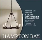 Hampton Bay Moreland 5LIGHT Traditional Oil-rubbed Bronze Candlestick Chandelier. Fixed Price $54.95.
