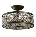 Elk 11286/4, Amherst Crystal Semi Flush Ceiling Lighting 60 Watt. Bronze. Fixed Price $99.99.