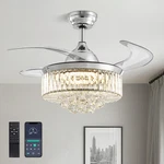 Moooniche 36 Fandelier Crystal Ceiling Lights Remote Invisible. Fixed Price $202.81.