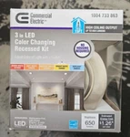 Commercial Electric Premium Downlight 3" Recessed Integrated Led Gimbal Kit. Fixed Price $24.89.