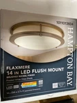 Hampton Bay HB36873CCT-35 Flaxmere 14" Nickel Led Flush Mount For Kitchen/bedroo. Fixed Price $33.58.