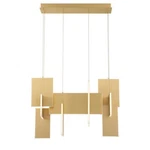 Eurofase Coburg Linera Led Chandelier, Anodized Gold/clear 37345-013. Fixed Price $3720.00.