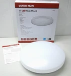 New Satco Nuvo 62-745 11" Flush Mounted Led Light Fixture White Finish 120 Volts. Fixed Price $24.99.