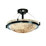 Justice Design Group Alabaster Rocks 18" Round Bowl Ceiling Fixture Black. Fixed Price $525.00.