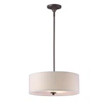 Maxim Lighting Bongo Oil Rubbed Bronze Transitional Fabric Drum Pendant. Fixed Price $99.78.