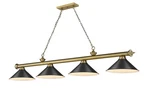 Z-lite 2306-4-MB15 Cordon Light 14"W Billiard Chandelier Rubbed Brass /. Fixed Price $596.00.