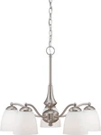Nuvo Lighting 60/5043 Nickel Patton 5-LIGHT 25"W Chandelier. Fixed Price $246.99.