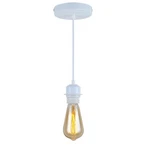 Yzyaxsaa Industrial Mini Pendant Light Kit, E26 Vintage Style White. Fixed Price $28.99.