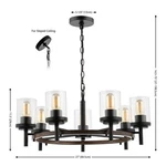 Safavieh Vancouver 7LT 27" Chandelier, Reduced Price 2172764881 CHA4050A. Fixed Price $192.00.