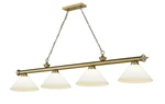Z-lite 2306-4-AMO14 Cordon Light 14"W Billiard Chandelier Rubbed Brass /. Fixed Price $499.80.