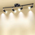 Huryee Track Lighting Kit, 4 Head Foldable Ceiling Spot With GU10 Socke.... Fixed Price $31.57.