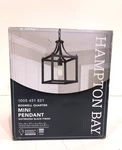 Hampton Bay Boswell Quarter 1-LIGHT Distressed Black Mini-pendant New. Fixed Price $47.47.