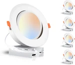 15W 6" Led Gimbal Lights, Color Temp, Pack Of 4. Fixed Price $110.99.