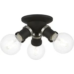Livex Lighting 47169-04 Lansdale Flush Mount Black With Brushed Nickel Accents. Fixed Price $76.77.