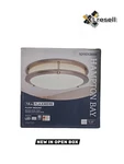 Hampton Bay Flaxmere 14 In Led Flush Mount Brushed Nickel Glass Shade. Fixed Price $29.90.