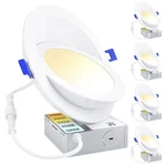 Ensenior 4 Pack 6 Inch 5CCT Led Eyeball Recessed LIGHTING,90 Rotatable, Gimbal. Fixed Price $34.25.